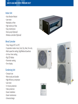 1230-Ducted Split Units T1, Fixed Speed Compressor, Heat Pump (Flier)