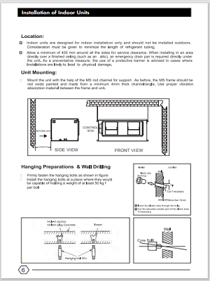 1190-Ducted Split Units T3, Fixed Speed, Cool Only (IOM)
