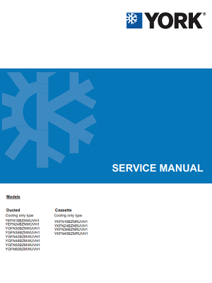 1020-Cassette Split Units T3, Fixed Speed, Cool Only, R410a (Service Manual)