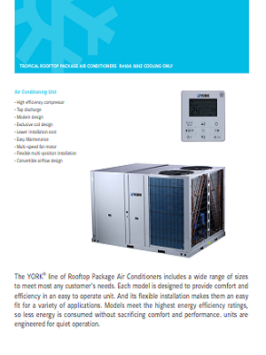 1440-Packaged Units T3, Fixed Speed Compressor , Cool Only (Flier)